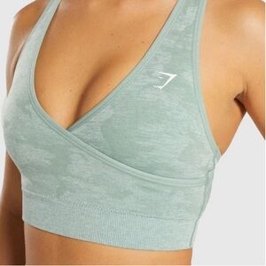 Gymshark Camp Seamless Sports Bra - Light Green